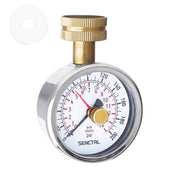 SENCTRL 0-200 Psi Water Pressure Gauge Test with Lazy Hand, Lead-Free, Waterproof, 2.5" Dial Size, 3/4" Female Garden Hose Thread, Stainless Steel Case, for Home Potable Water, House Tube