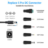 100V-240V to 24V 1A AC/DC Switching Power Supply Adapter with 5 Selectable Adapter Plugs