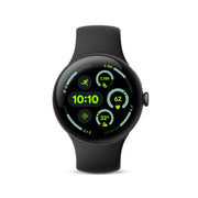 Google Pixel Watch 3 (45mm) Latest Model - Android Smartwatch, Heart Rate Tracking, Fitbit Advanced Running, Fitness Insights, 24-Hour Battery - Matte Black Aluminum Case - Obsidian Band - Wi-Fi