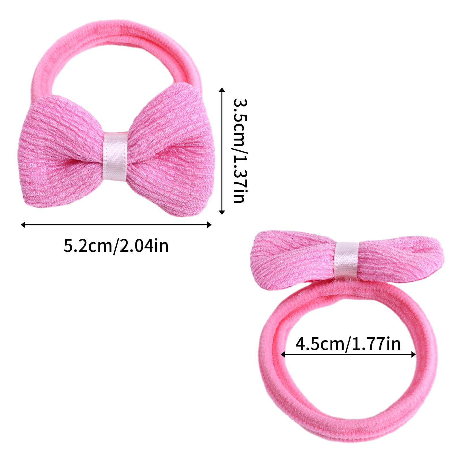 TAANGTHOSE 24 Pcs Toddler Hair Ties for Girls, Baby Hair Tie Cute Flower Elastic Scrunchies, Seamless Ponytail Holders, Little Girls Hair Accessories for Thick Hair, Pink, Purple, Blue