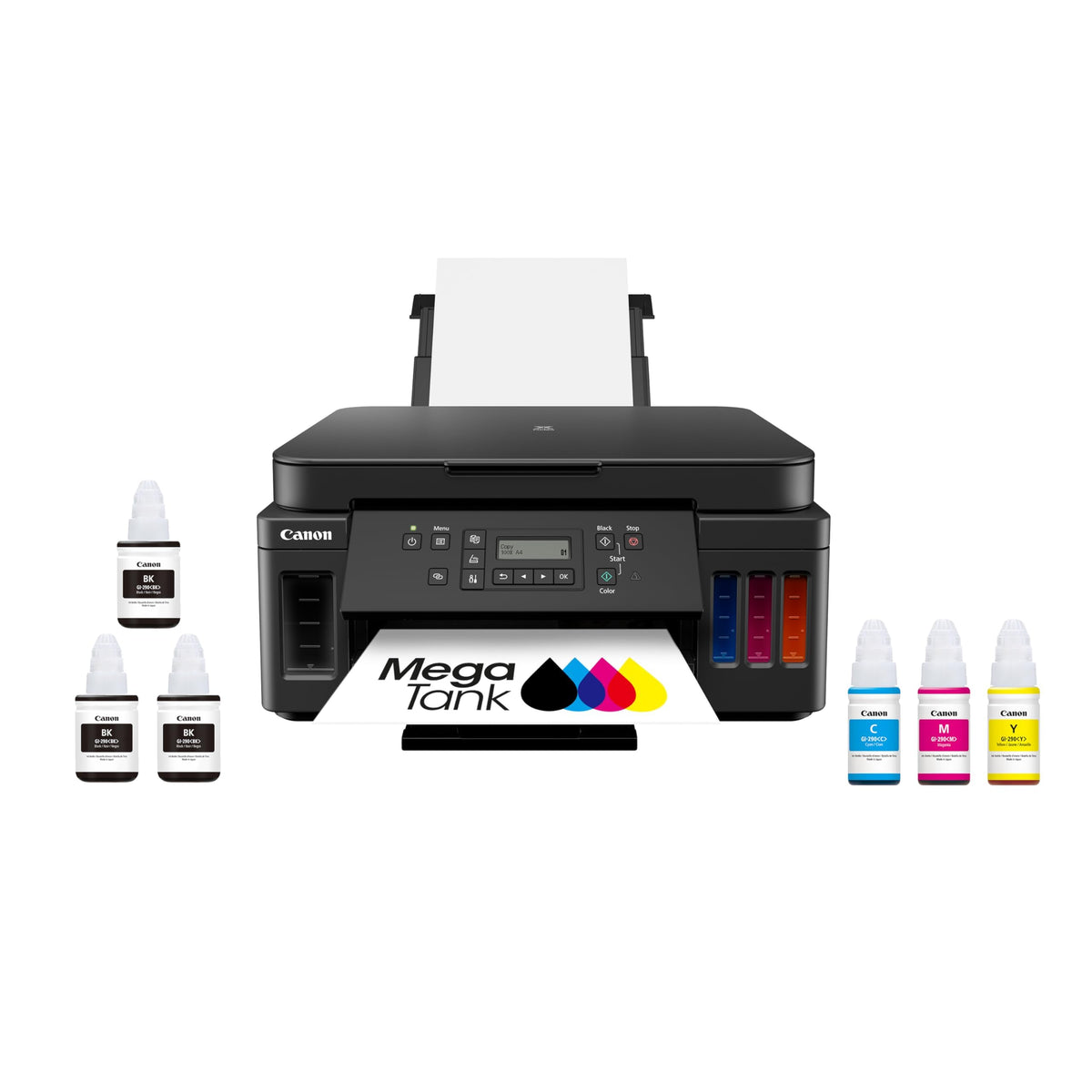 Canon PIXMA G6020 All-in-One Supertank Wireless (Megatank) Drucker, Kopierer und Scanner mit mobilem Druck, Schwarz, funktioniert mit Alexa