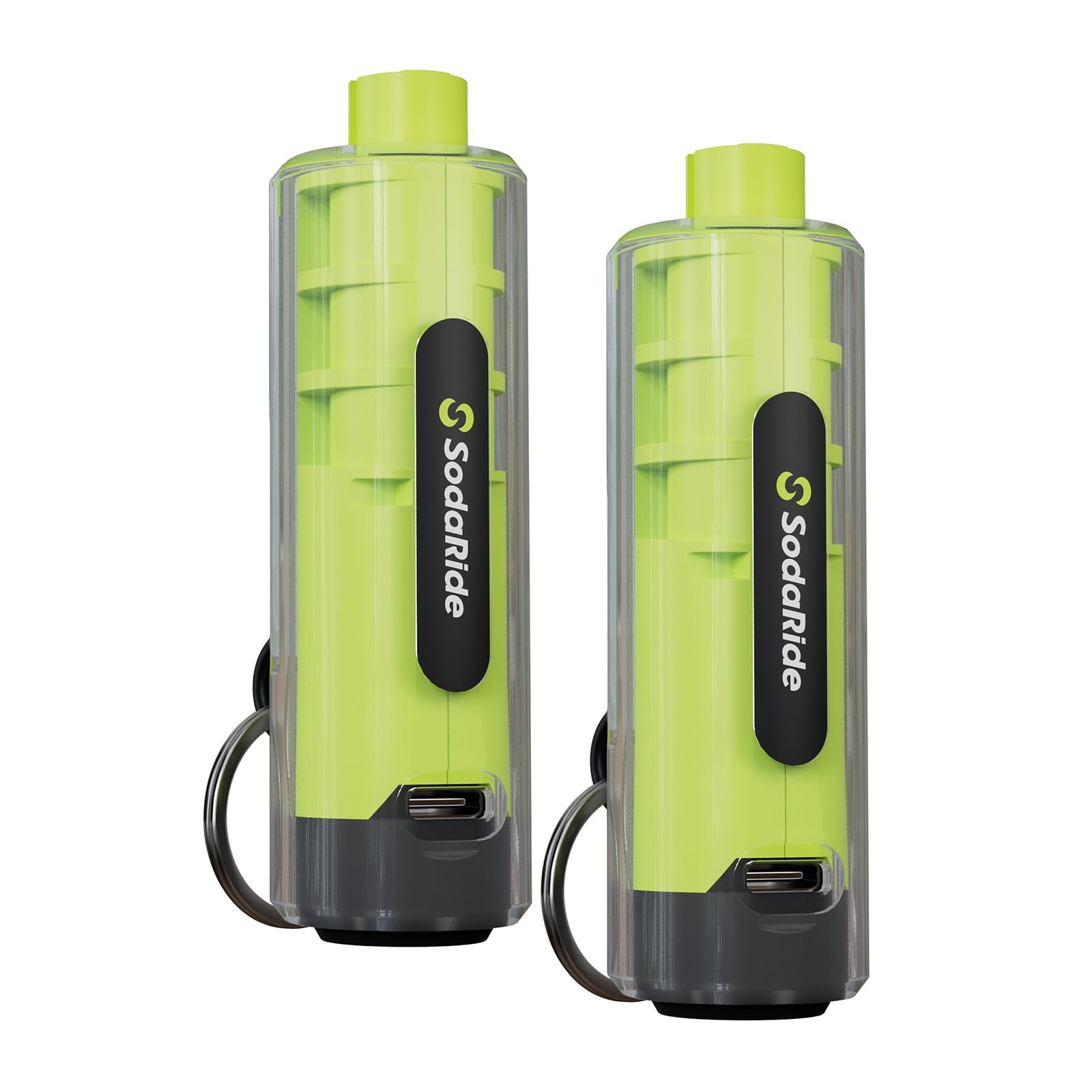 SodaRide Window Breaker Seatbelt Cutter with Flashlight,2 in 1 Car Escape Tool Key Chain,Safe Hammer Glass Breaker Under Water,2 Pack Green