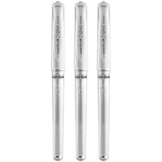 Uni-ball UM 153 Signo Broad Point Gel Pen - White - Pack of 3