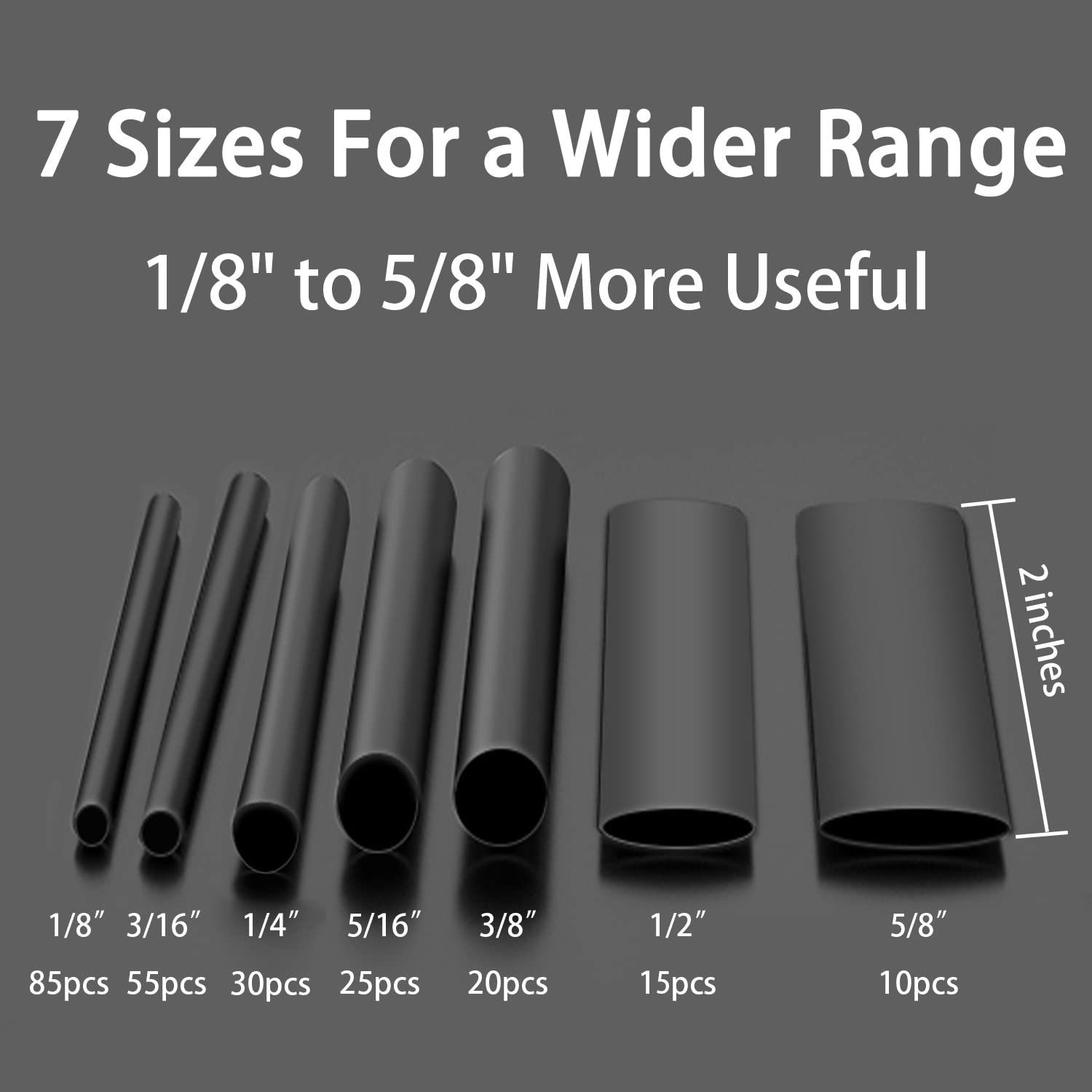 ALEKOR Heat Shrink Tubing Kit - 3:1 Ratio Adhesive Lined, Marine Grade Shrink Wrap Industrial Heat-Shrink Tubing - 240 PCS