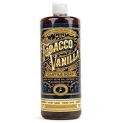 Castile Liquid Body Wash for Sensitive Skin – Natural Shampoo for Men with Olive Oil, Cocoa Butter & Coconut Oil – Tobacco Vanilla by Carolina Castile (Tobacco Vanilla, 32 Fl Oz)