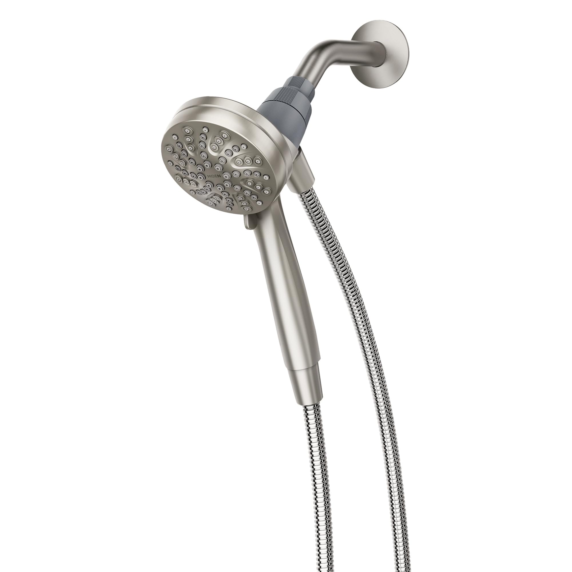 Moen Engage Magnetix Duschkopf mit Handbrause, 6 Strahlarten für die Handbrause, Spot Resist Brushed Nickel Oberfläche, 26100EPSRN