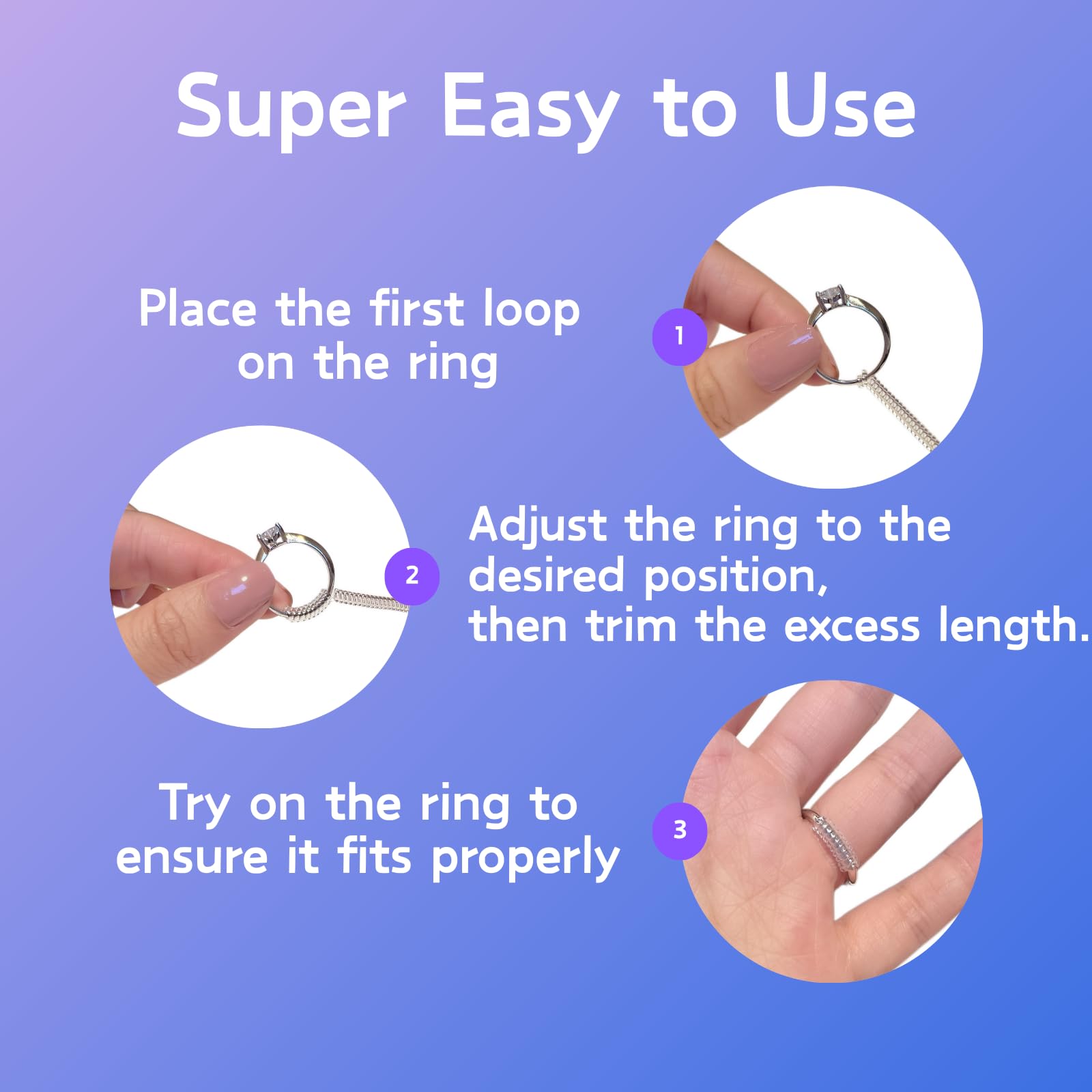 GFJAOND Ring Size Adjuster for Loose Rings 12 Pack | Invisible Ring Guard Insert & Spiral Resizer Kit | Comfort Fit for Women/Men (12 Sizes + Polishing Cloth)