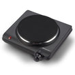 Elite Gourmet ESB-301BF# Countertop Single Cast Iron Burner, 1000 Watts Electric Hot Plate, Temperature Controls, Power Indicator Lights, Easy to Clean, Black