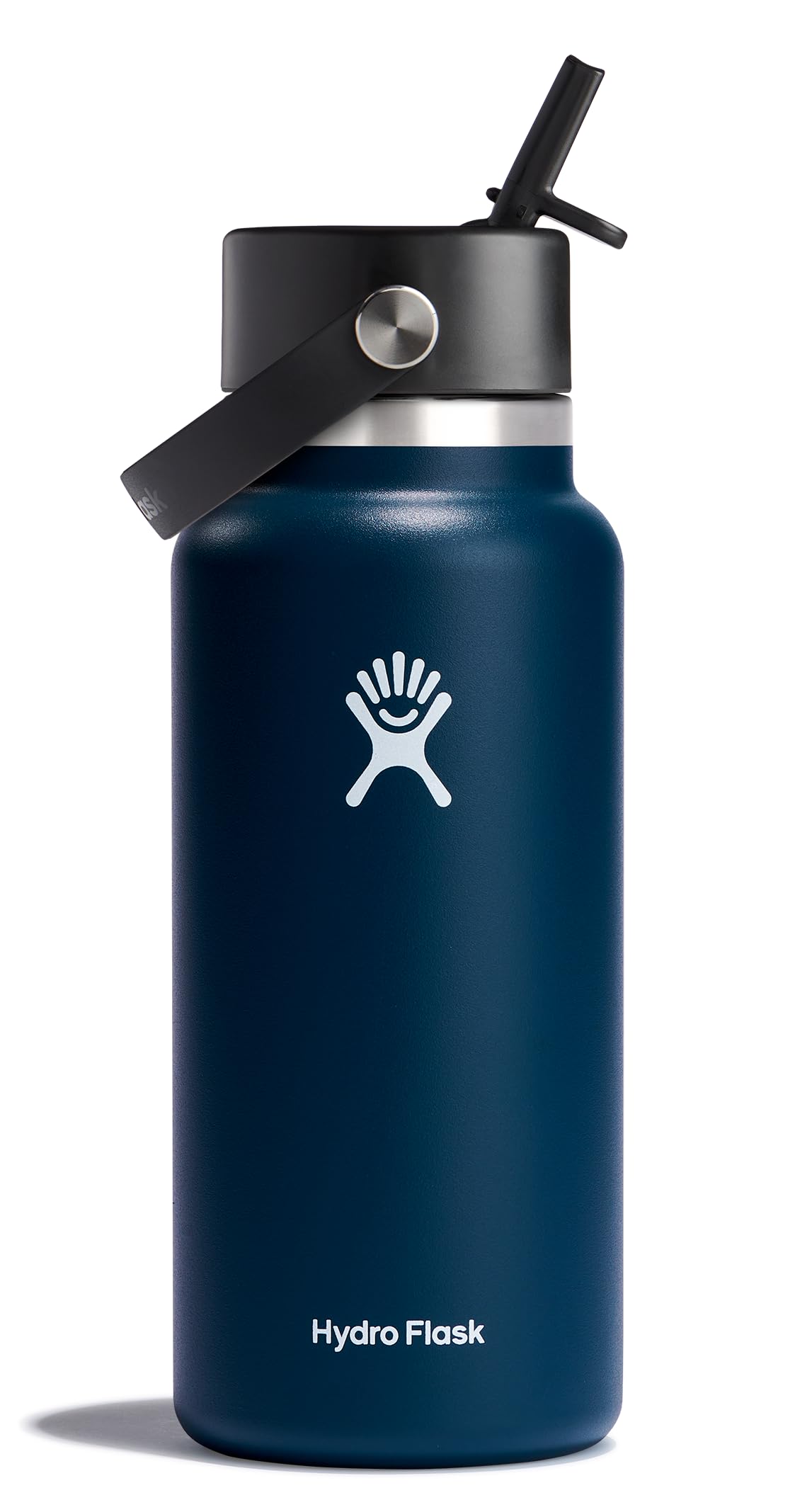 Hydro Flask 32 Oz Wide Flex Straw Cap Bottle - Insulated Stainless Steel - Wide Straw Lid, Non Spill, Leakproof in Indigo