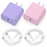 iPhone Charger Fast Charging, USB C Charger, iPhone 14 Charger, 2 Pack 20W USB C Wall Charger Block 2 Pack with 6FT USB C to Lightning Cable for iPhone 14 13 12 11 Pro Max XR XS X, iPad,AirPods Pro