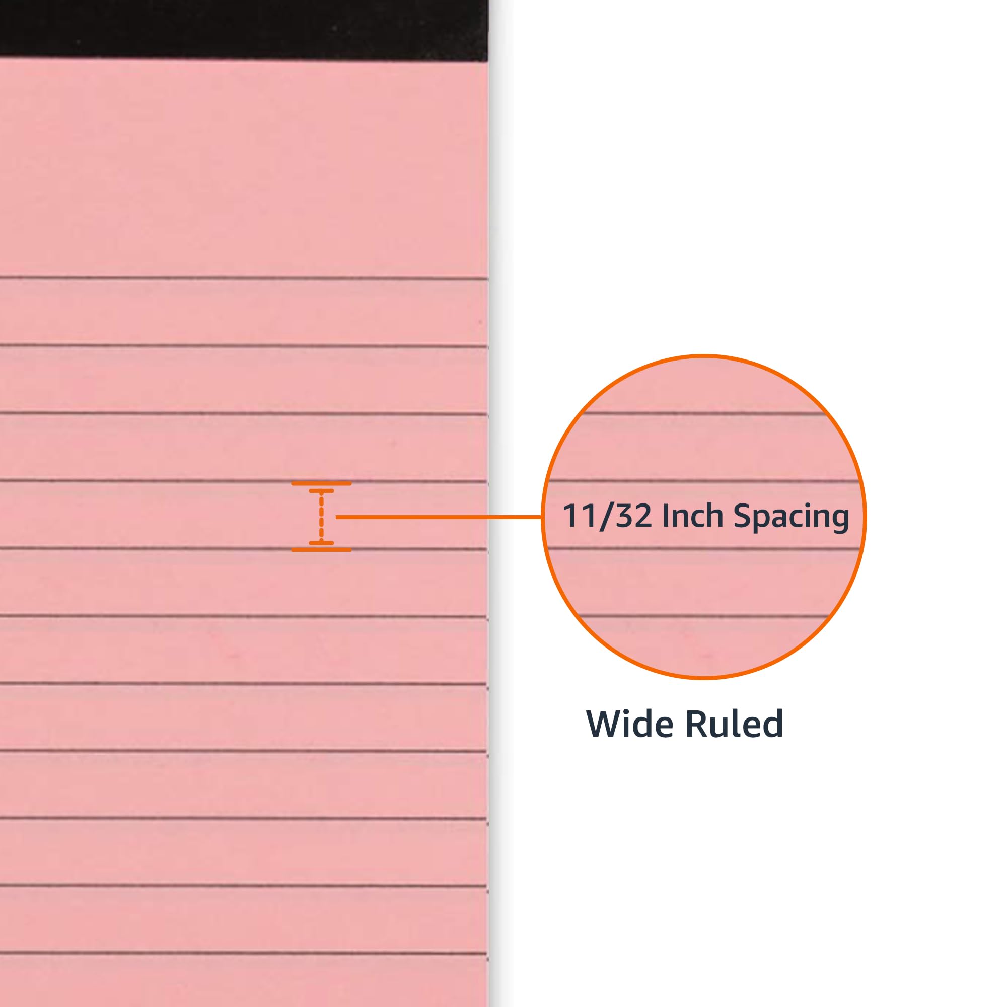 Amazon Basics Narrow Ruled Lined Writing Note Pad, 5 inch x 8 inch, Canary, 600 Count (12 Packs of 50)