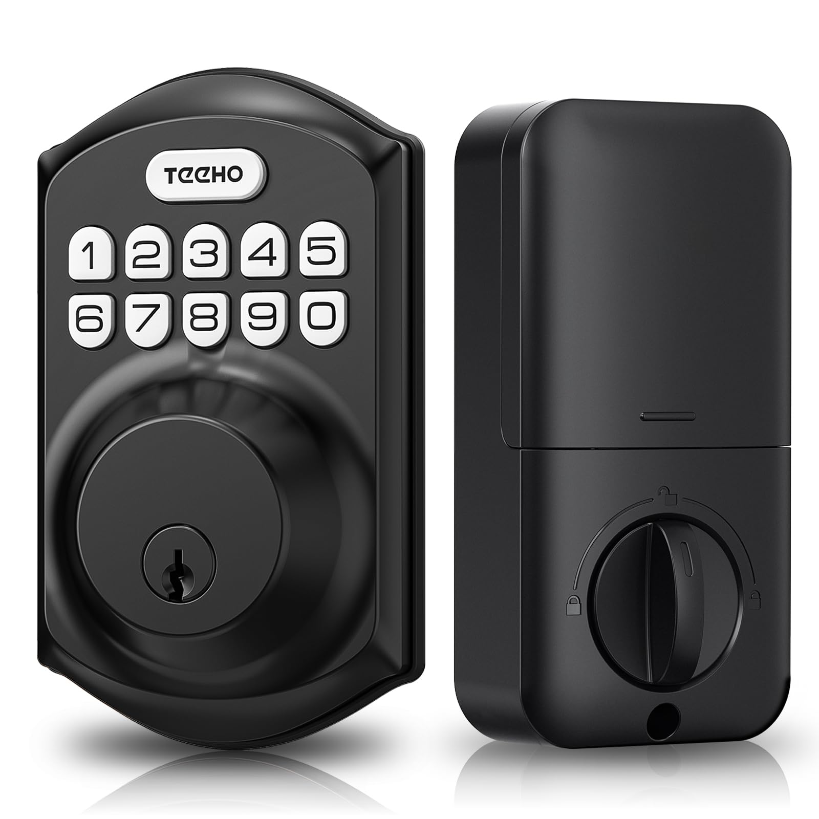 TEEHO TE001 Keyless Entry Door Lock with Keypad - Smart Deadbolt Lock for Front Door with 2 Keys - Auto Lock - Easy Installation - Oil-Rubbed Bronze