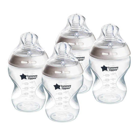 Tommee Tippee Natural Start Anti-Colic BPA Free Baby Bottles, 9oz, Slow-Flow Breast-Like Nipple for a Natural Latch, Designed for Seamless Transitions Between Bottle and Breast, Pack of 4