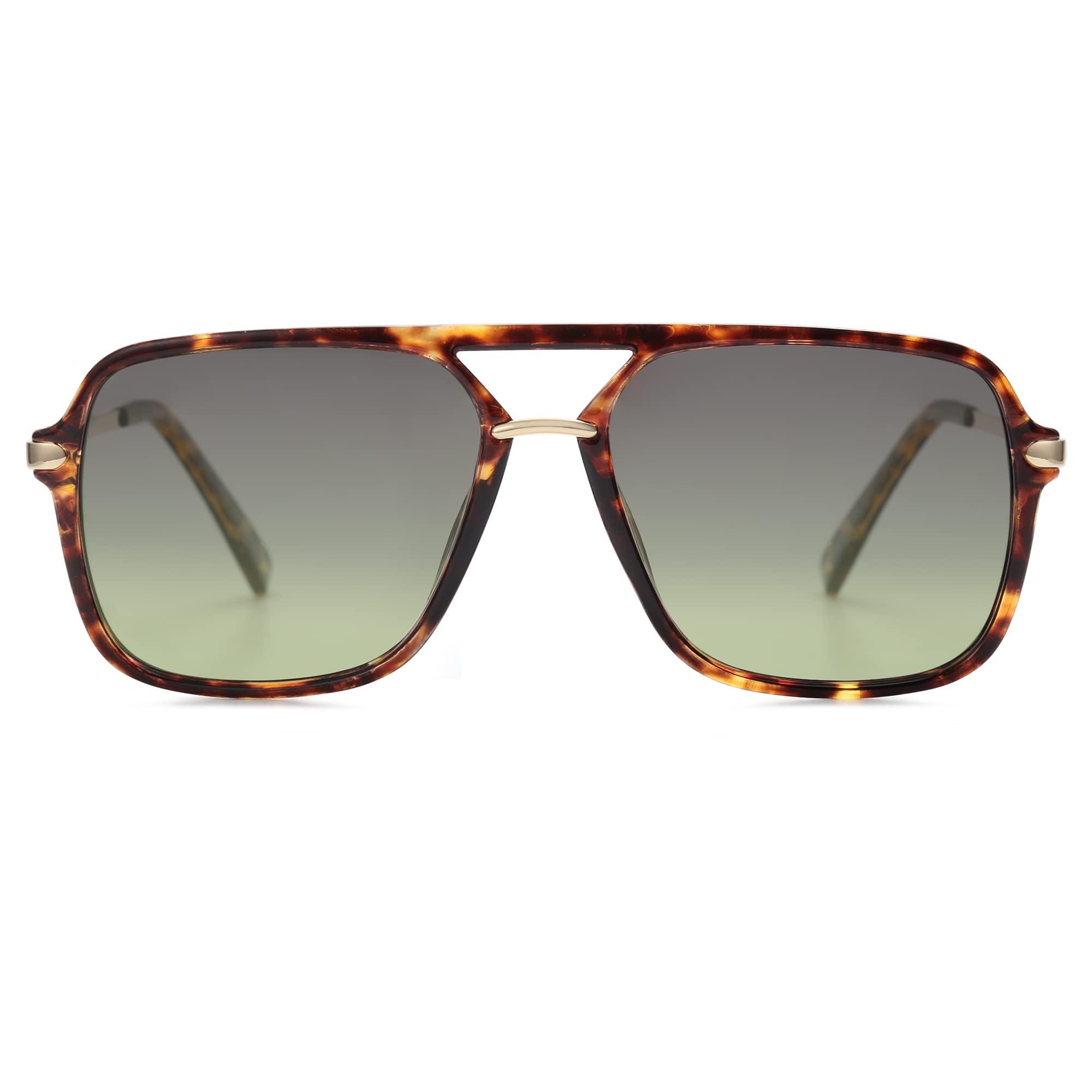 SOJOS Sunglasses for Women & Men, Square, Retro, Polarized Lens, Trendy Aviator, 90s Shades (SJ2229, Black Grey)