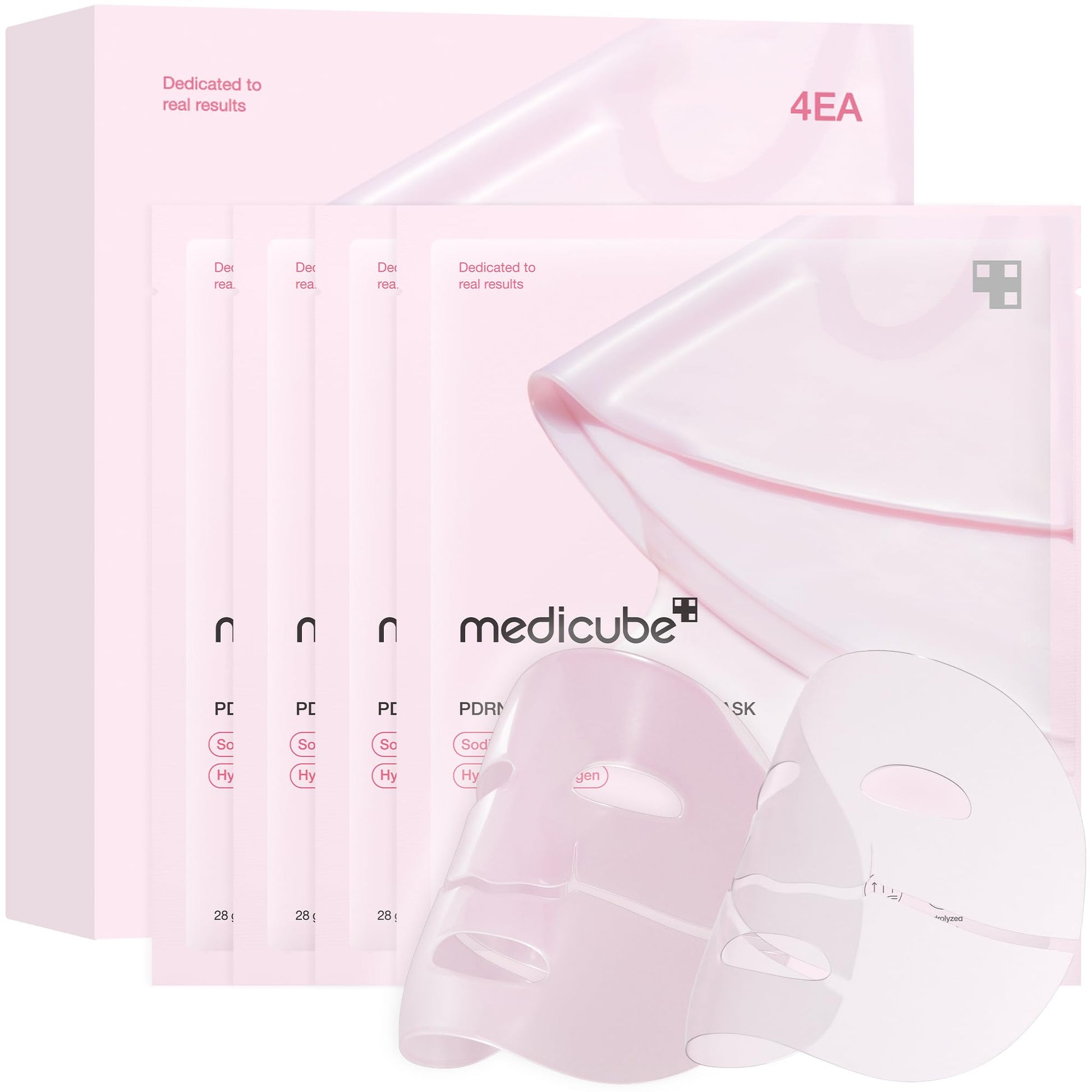 Medicube Salmon DNA PDRN pink collagen jelly gel mask | overnight face mask for glass glow skin- elasticity, hydrating, firming and moisturizing | korean skincare, 28g, 1ea