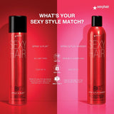 SexyHair Big Spray & Play Harder Firm Volumizing Hairspray, 10 Oz | All Day Hold and Shine | Up to 72 Hour Humidity Resistance