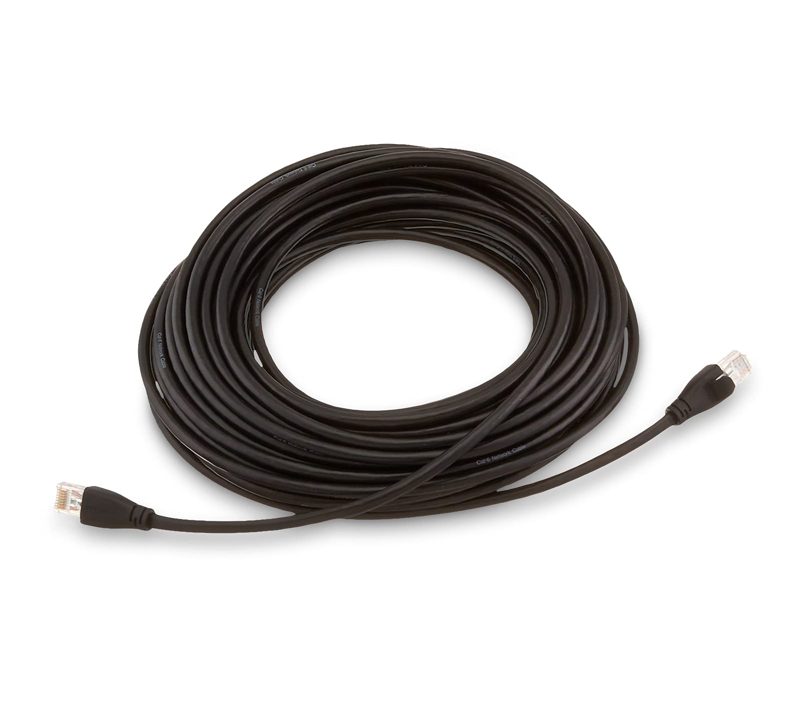 Amazon Basics RJ45 Cat-6 Ethernet Patch Cable, 1Gpbs Transfer Speed, Gold-Plated Connectors, 50 Foot for PC, TV, Tablet, Router, Printer, Black
