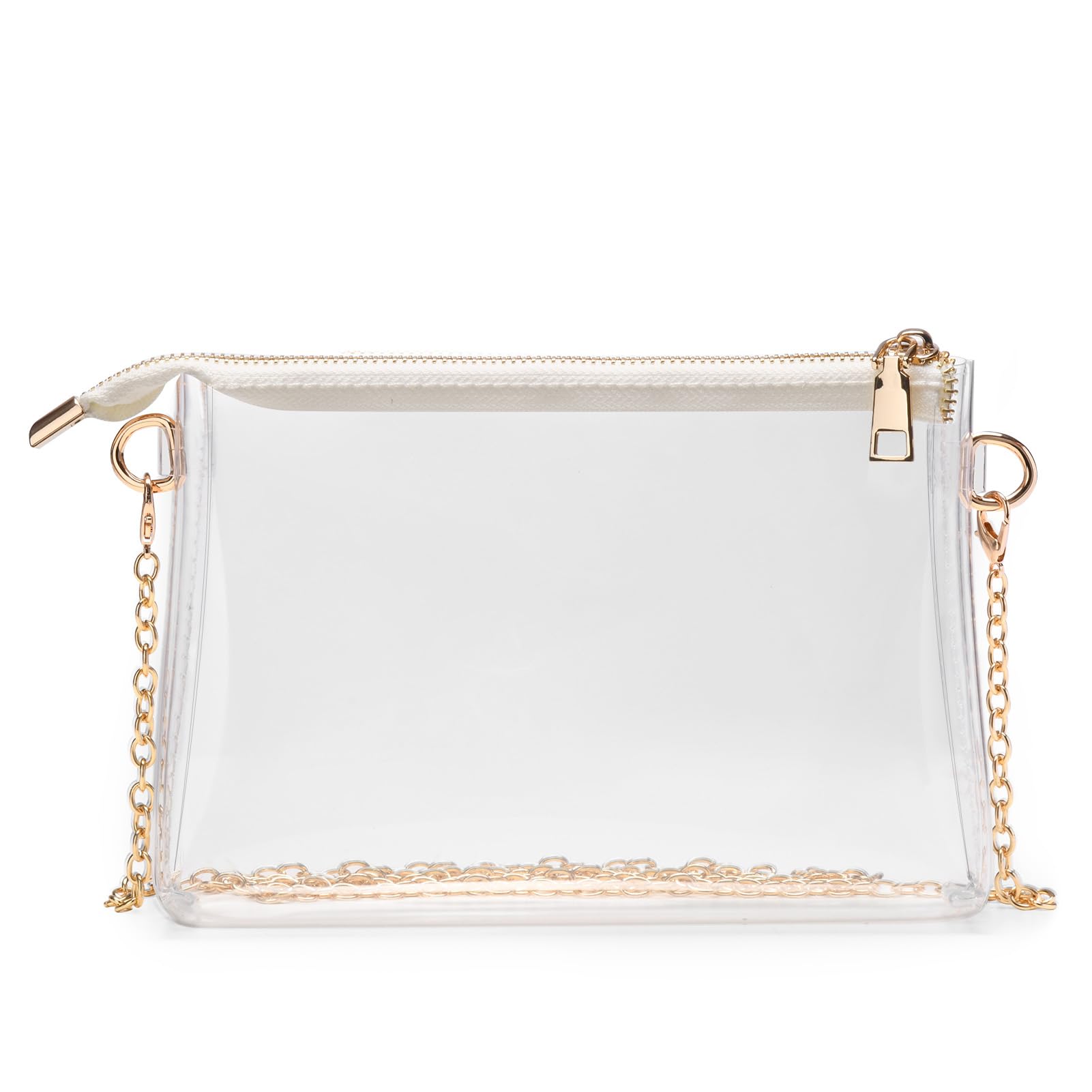 BS-VOG Clear Purse for Women - Stadium Approved Small Crossbody Bag with Zipper, Clear Stadium Bag for Concerts Sports