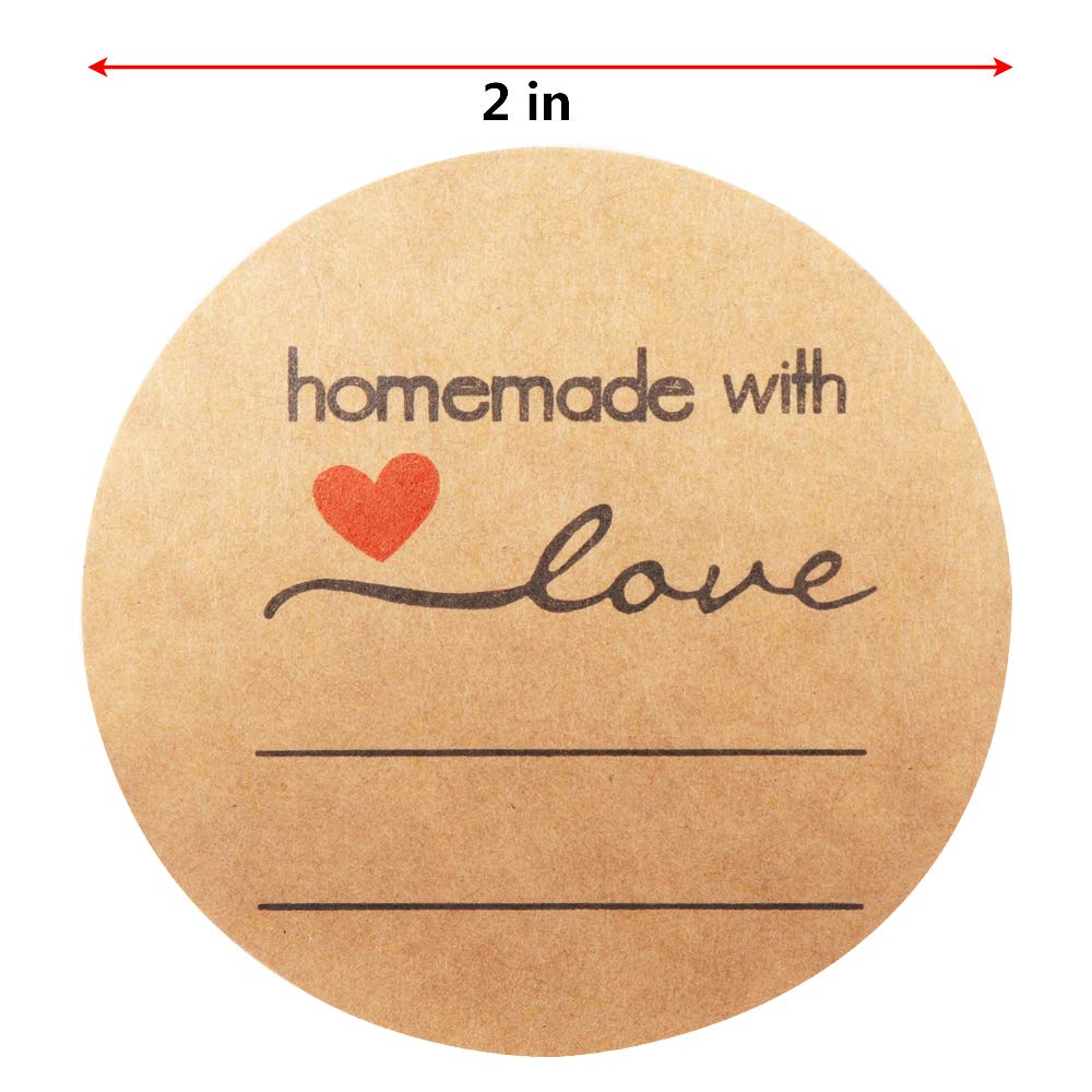 Jam and Jelly Jar Canning Labels for Mason Jars and More(2" Round 500/roll) with Lines for Writing- Jar Labels Jam, Jelly, and More