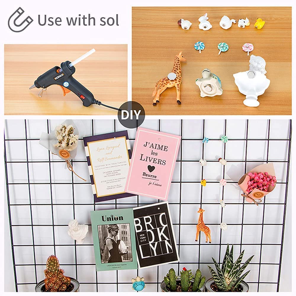 MIN CI 40 Pcs Super Strong Neodymium Disc Magnets, 18 mm x 3 mm Small Magnets for Dry Erase Board Whiteboard Office Fridge Crafts, Mini Round Rare Earth Magnet s for Building Scientific Models