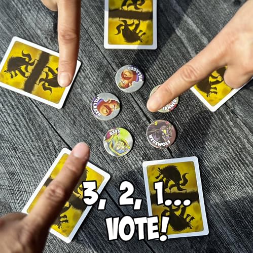 One Night Ultimate Werewolf – Fun Party Game for Kids & Adults | Engaging Social Deduction | Fast-Paced Gameplay | Hidden Roles & Bluffing, Black
