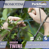 PerkHomy Garden Twine Strong Natural Jute 800 Feet Long Green Twine for Gardening Tomato Climbing Plant Tie Floristry Crafts Gift Wrapping Packing Decor (Green 2mm * 800feet)