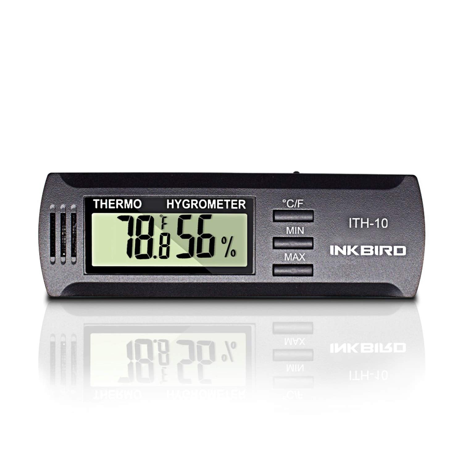 Inkbird ITH-10 Digital Thermometer and Hygrometer Temperature Humidity Monitor Humidor Guitar Ukulele Mason Jar