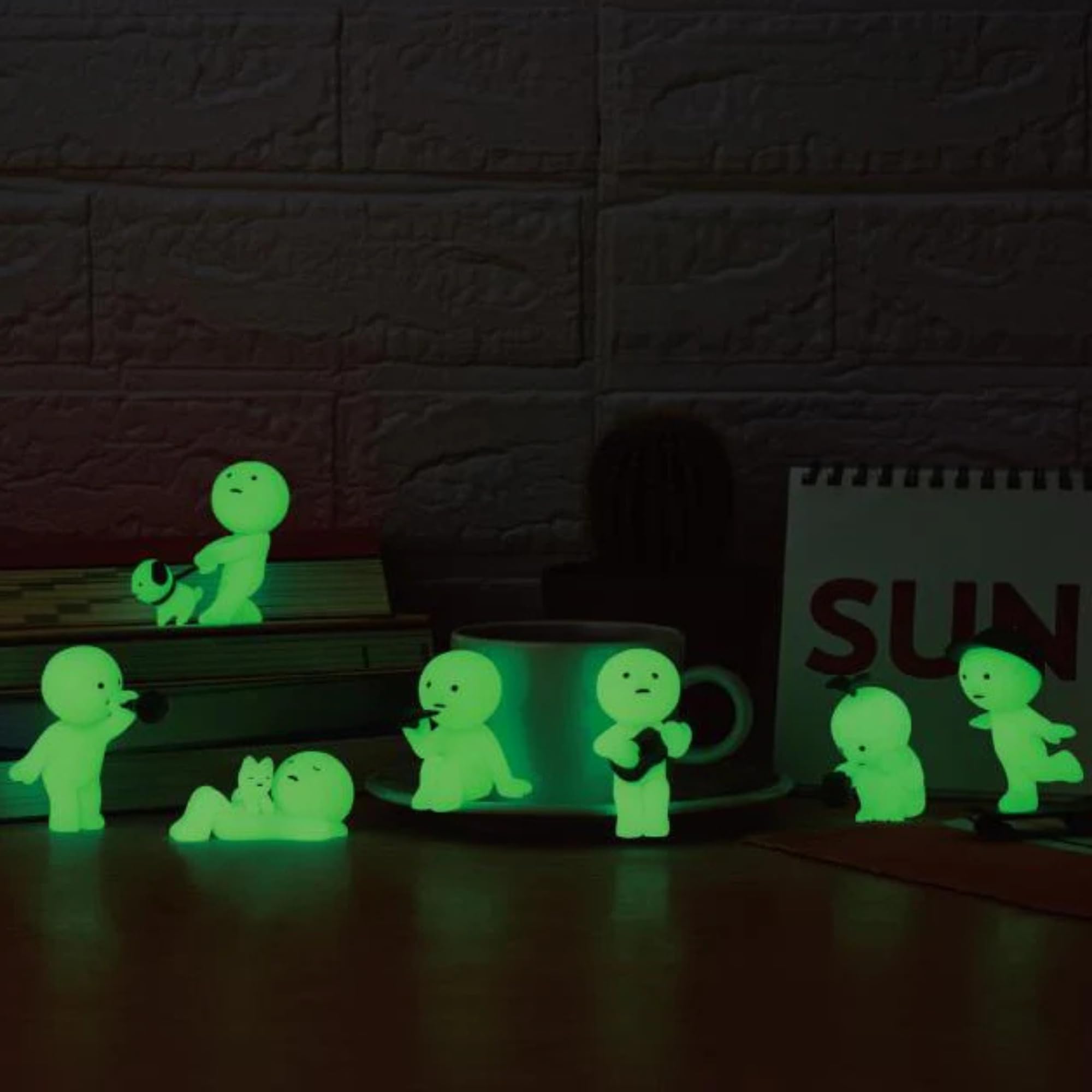 Smiski Glow in The Dark Figure, Sunday Series, Random Style, 1 Pack Assorted Blind Box