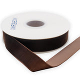 XMRIBBON Coffee Velvet Ribbon Single Sided, 1 1/2 Inch by 10 Yards Spool (Brown)