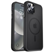 MOCCA Strong Magnetic for iPhone 14 Pro Max Case [Compatible with Magsafe] [10FT Military Grade Protective] Translucent Matte Slim Shockproof Case for iPhone 14 Pro Max 6.7" -Black