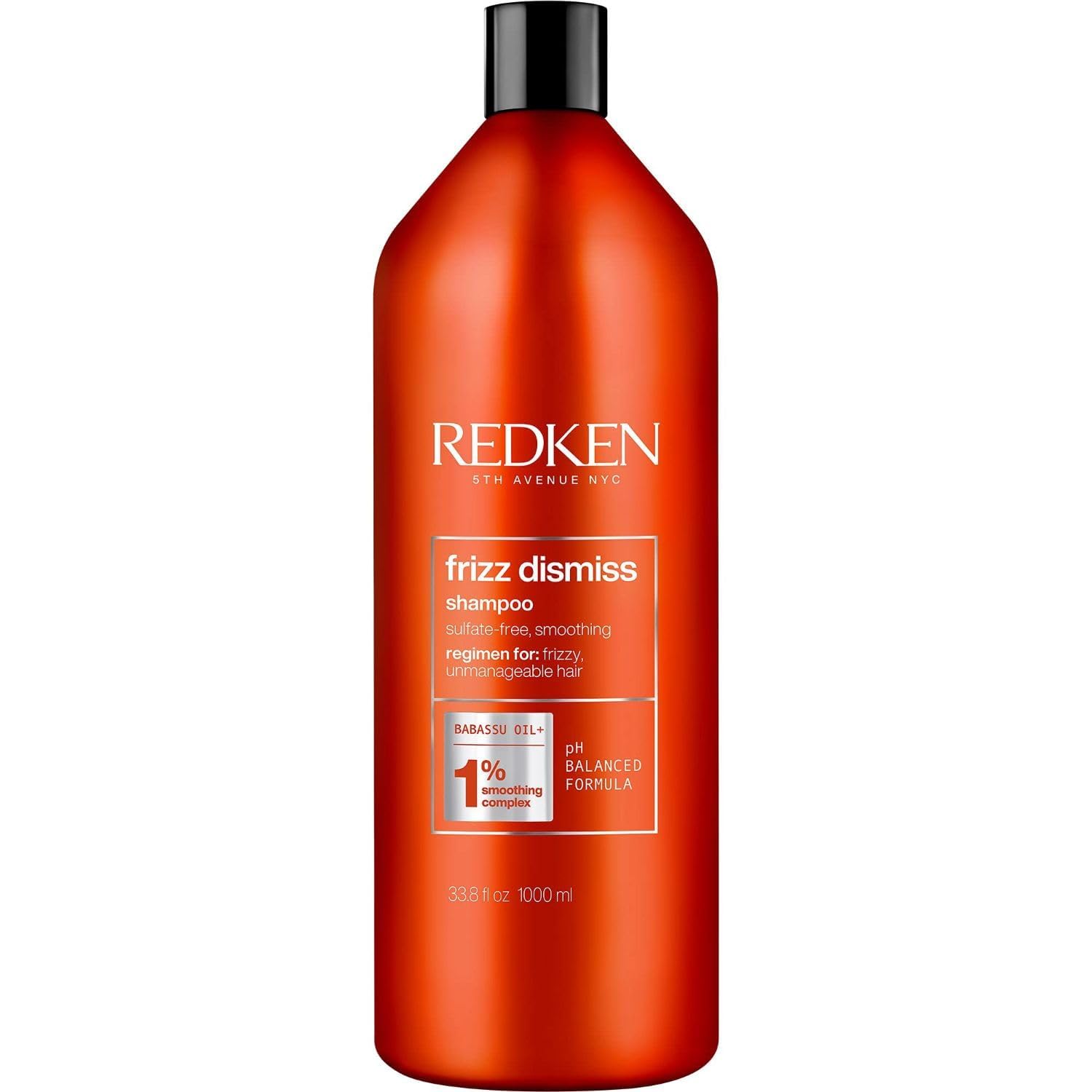 Redken Frizz Dismiss Shampoo | For Frizzy Hair | Smooths Hair & Manages Frizz | Sulfate Free | 33.8 Fl Oz