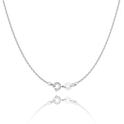 Jewlpire 925 Sterling Silver Chain Necklace Chain for Women 1.1mm Cable Chain Necklace Upgraded Spring-Ring Clasp - Thin & Sturdy - Italian Quality 18 Inch