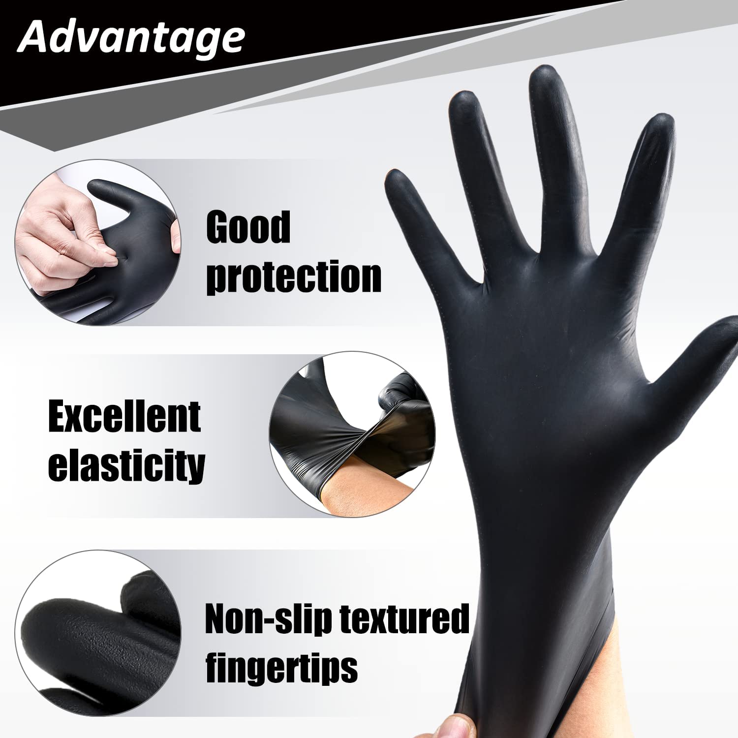 PROMEDIX P Nitrile Disposable Gloves,4mil-100 Count,Gloves Disposable Latex Free,Powder Free for Cooking,Household,Food safe.