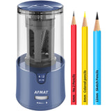 AFMAT Electric Pencil Sharpener, Pencil Sharpener for Colored Pencils, Auto Stop, Super Sharp & Fast, Electric Pencil Sharpener Plug in for 6-12mm No.2/Colored Pencils/Office/Home-Black