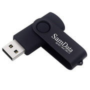 SamData USB Flash Drive 8GB 1 Pack USB 2.0 Thumb Drive Swivel Memory Stick Data Storage Jump Drive Zip Drive Drive with Led Indicator (Black, 8GB-1Pack)