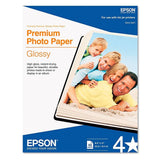 Epson Premium Photo Paper GLOSSY (8x10 Inches, 20 Sheets) (S041465),White