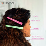 Framar Neon Hair Clips 10 pack – Professional Hair Clips for Styling Sectioning, Salon Hair Clips For Sectioning Hair, Hair Styling Clips for Hair, Hair Clip, Hair Cutting Clips Hair Sectioning