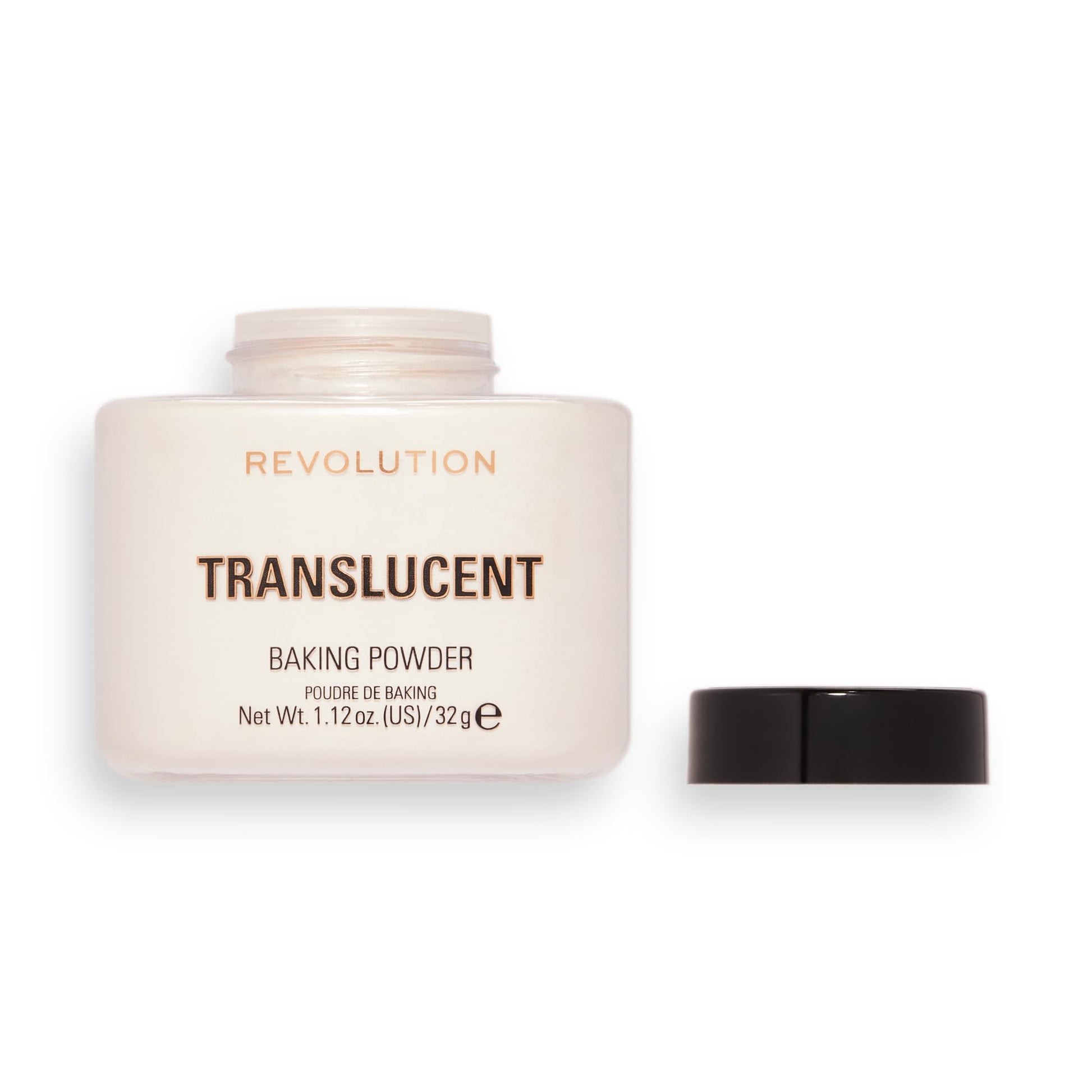 Revolution, Loose Baking Powder, Makeup Setting Powder, Long Lasting Coverage, Mattifies & Reduces Shine, Translucent, 1.12 oz