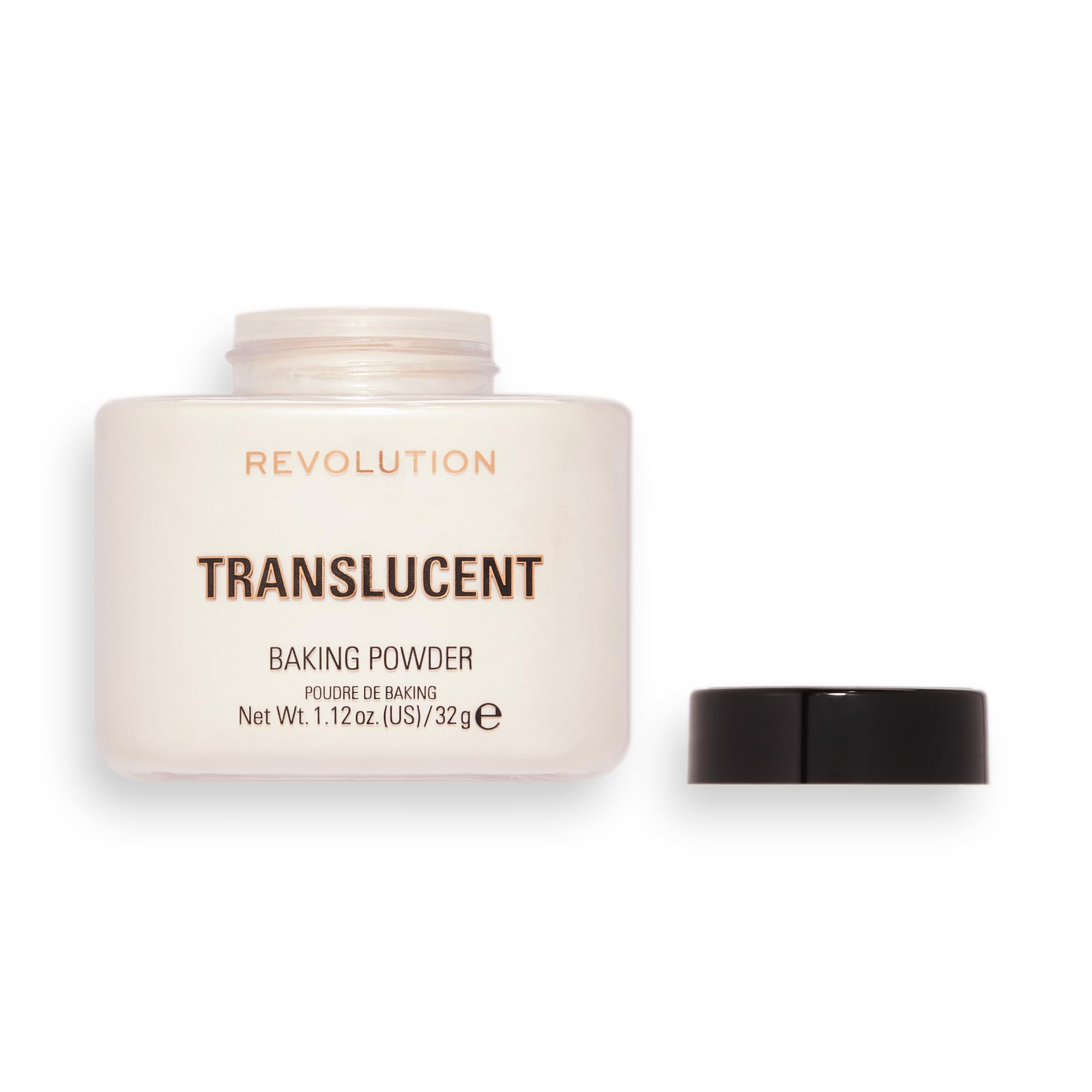Revolution, Loose Baking Powder, Makeup Setting Powder, Long Lasting Coverage, Mattifies & Reduces Shine, Translucent, 1.12 oz