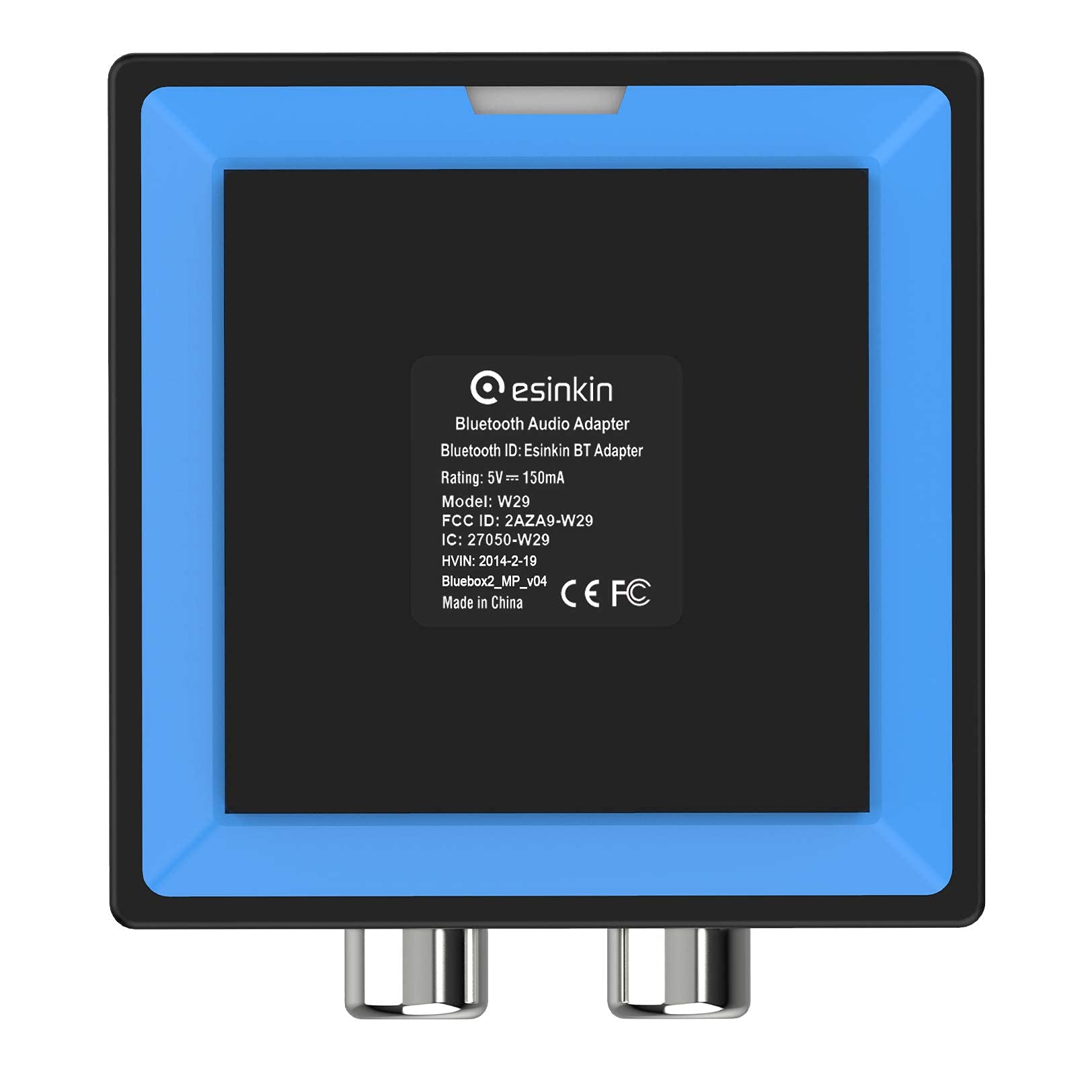 Bluetooth Audio Adapter for Music Streaming Sound System, Esinkin Wireless Audio Adapter Works with Smartphones and Tablets, Bluetooth Receiver for Home Stereo