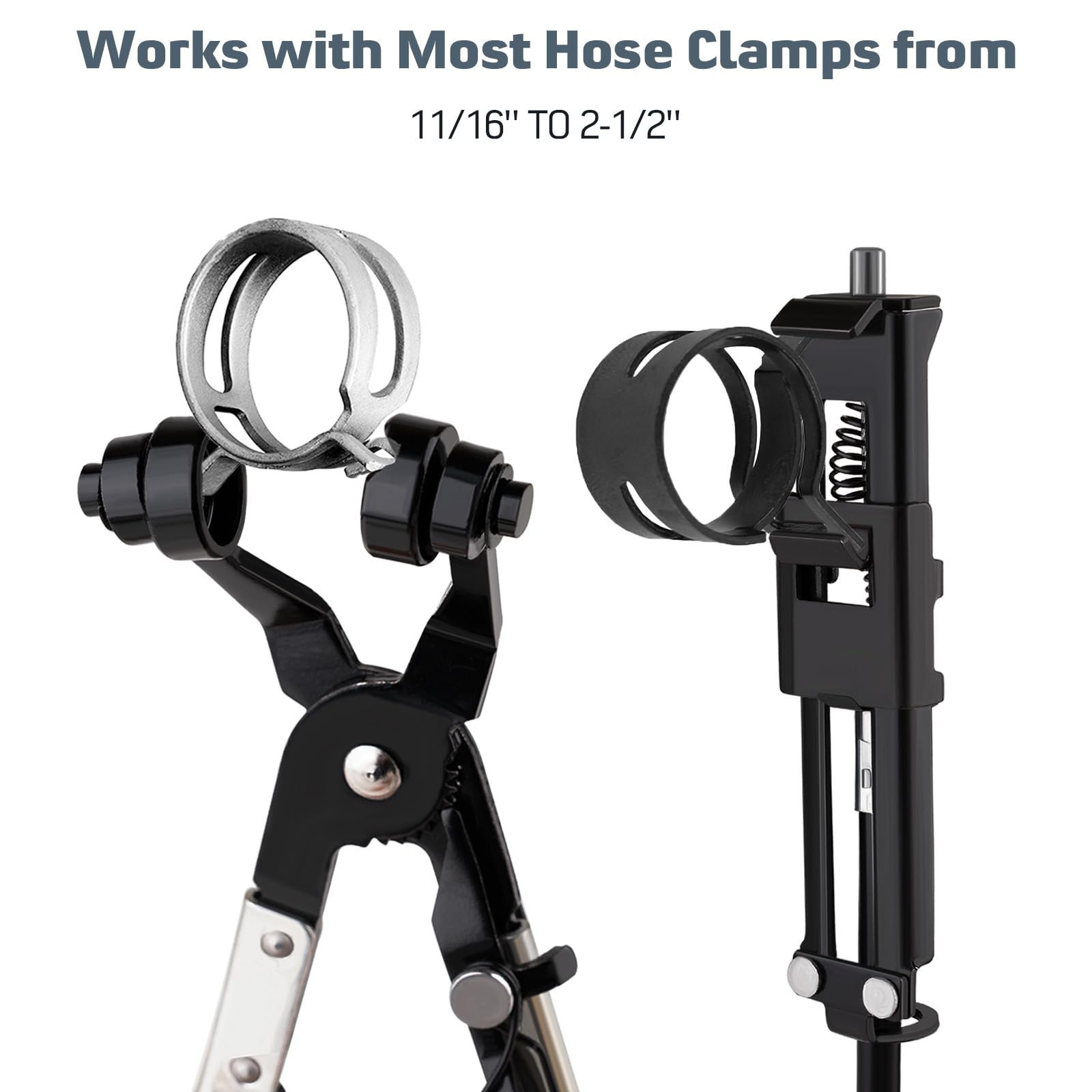 9PCS Hose Clamp Pliers, Long Reach Hose Clamp Tool Remover for Water Hose and Automotive Coolant Radiator Heater with Flexible Wire Long Reach Hose Clamp and Flat Band Pliers