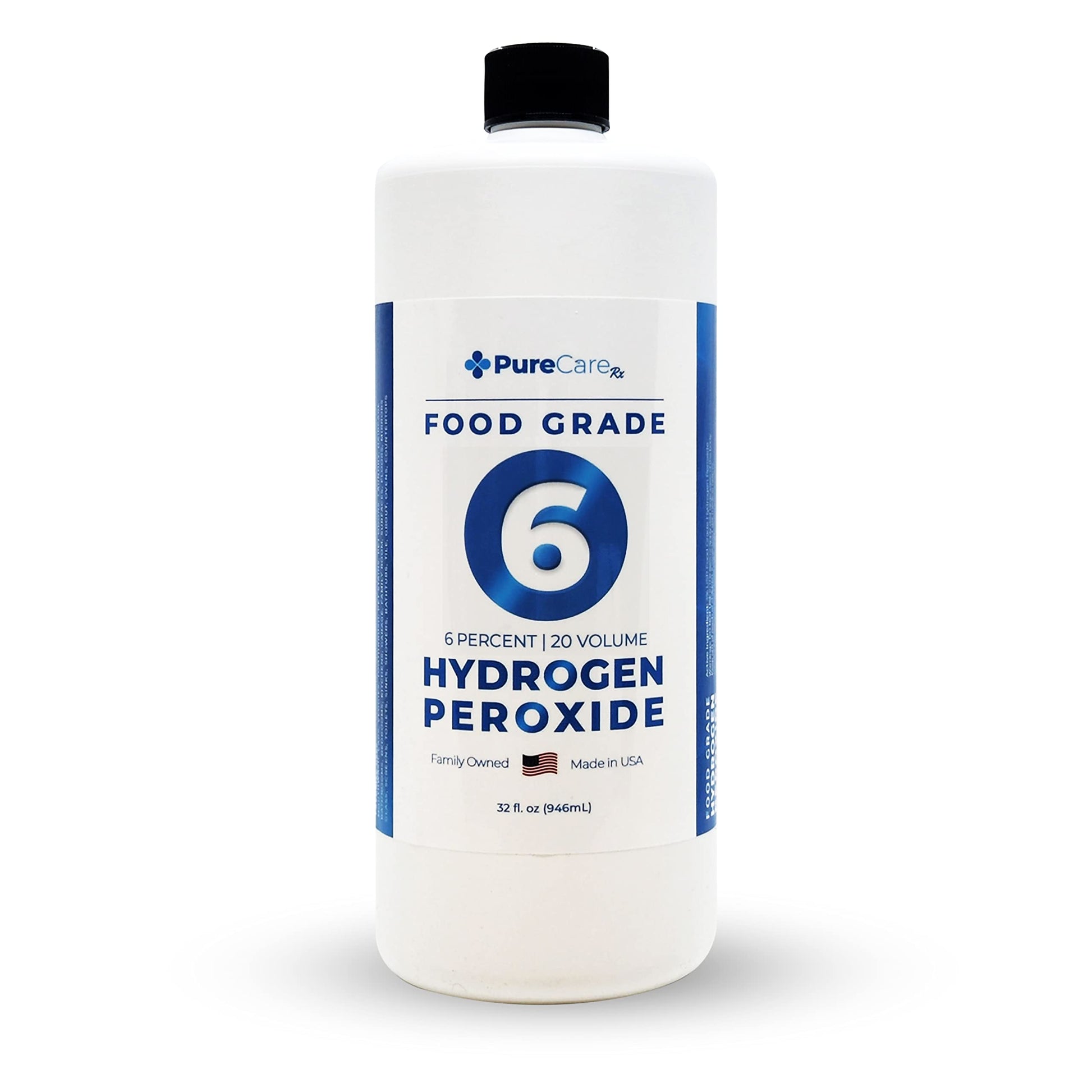 PureCareRx | Hydrogen Peroxide 6 Percent | 20 Volume Developer | Hydrogen Peroxide Gallon | 6% Hydrogen Peroxide | 20 Volume Hydrogen Peroxide | 32oz Bottle