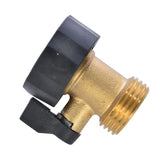 3/4" Brass Garden Hose Shut Off Valve,1-Way Restricted-Flow Water Shut-Off, Fits 3/4 Inch Hose Connector