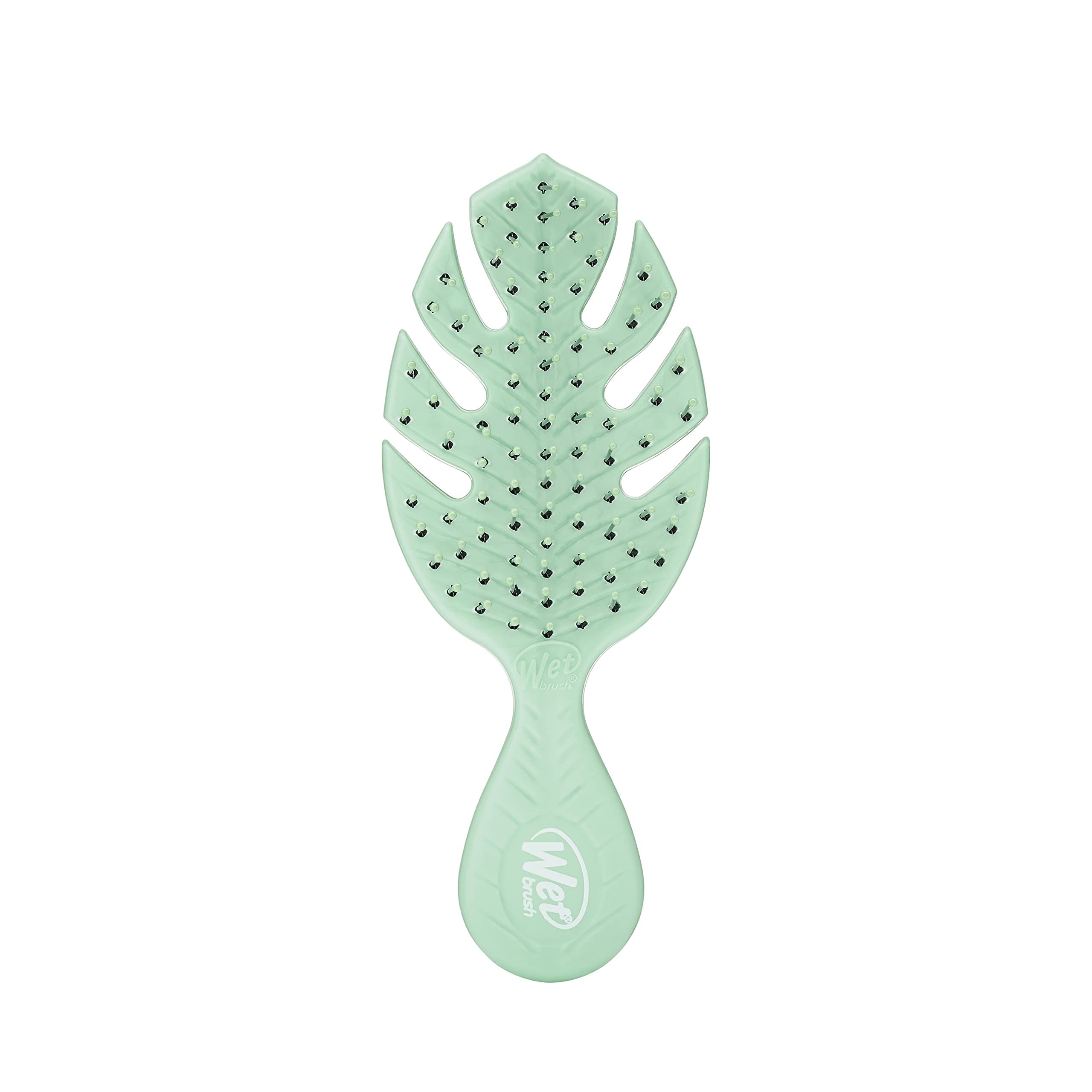 Wet Brush Go Green Mini Detangler, Grün – Entwirrende Reisehaarbürste – Ultraweiche IntelliFlex Borsten gleiten durch Verfilzungen und lösen sanft Knoten, während Schmerzen, Spliss und Haarbruch minimiert werden