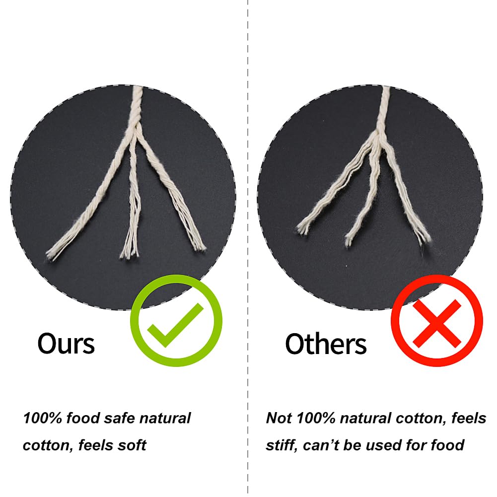 Vivifying Butchers Twine, 328 Feet 3Ply Cotton Bakers Twine, Food Safe Cooking String for Tying Meat, Making Sausage, Trussing Turkey, Roasting and Packing (Beige)