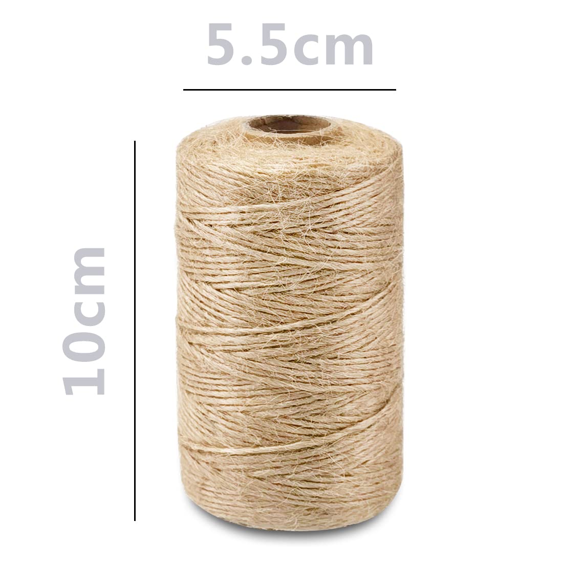 SMART&CASUAL 800 Ft Natural Jute Twine String Thin Ribbon Hemp Twine for Craft Plant Gift Wrapping Christmas Handmade Arts Decoration Packing String Home Decor (800 Ft (244M))