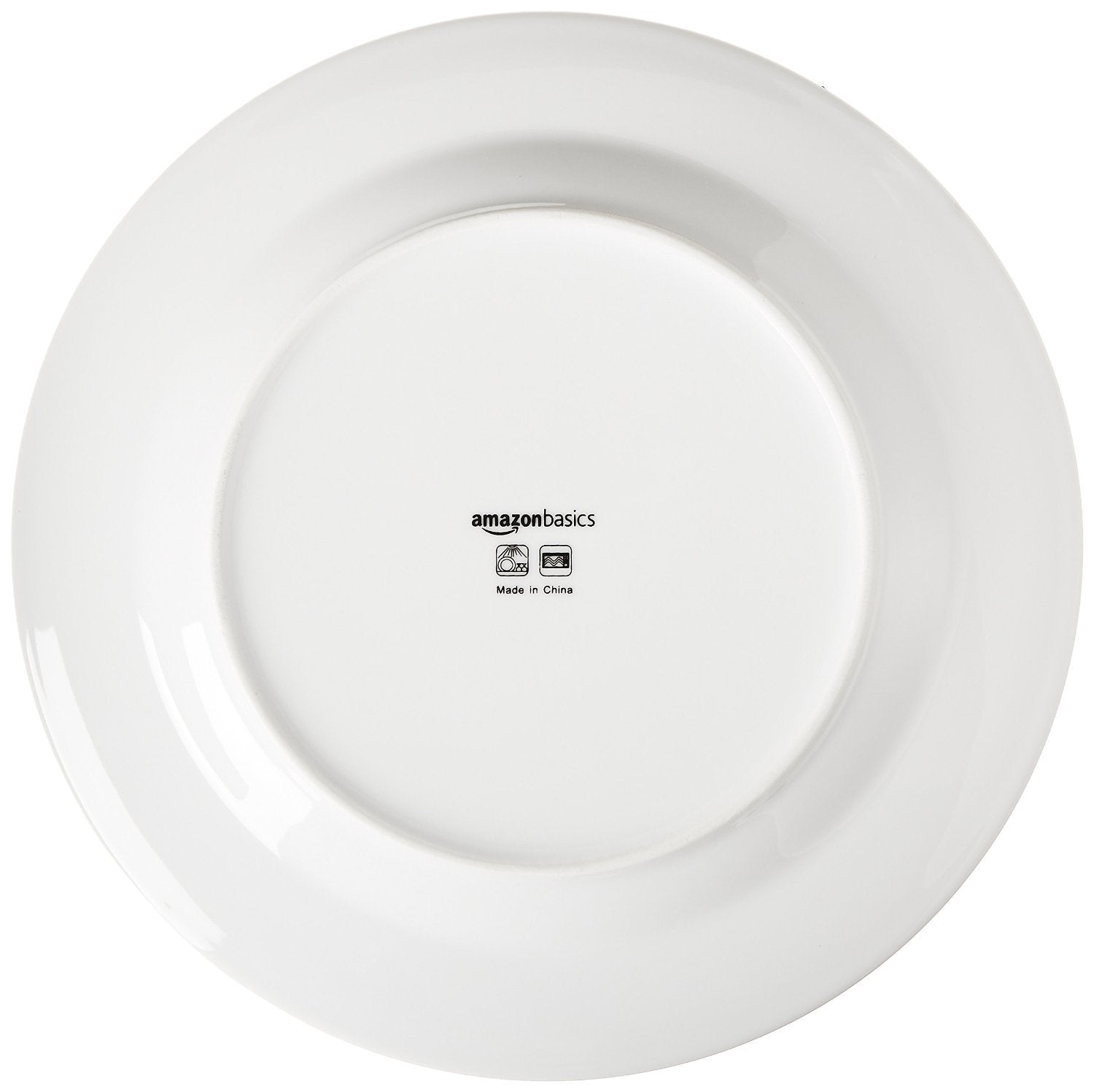 Amazon Basics Kitchen Dinnerware Set, Microwave and Dishwasher Safe, Plates, Bowls, Service for 6, 18-Piece, White