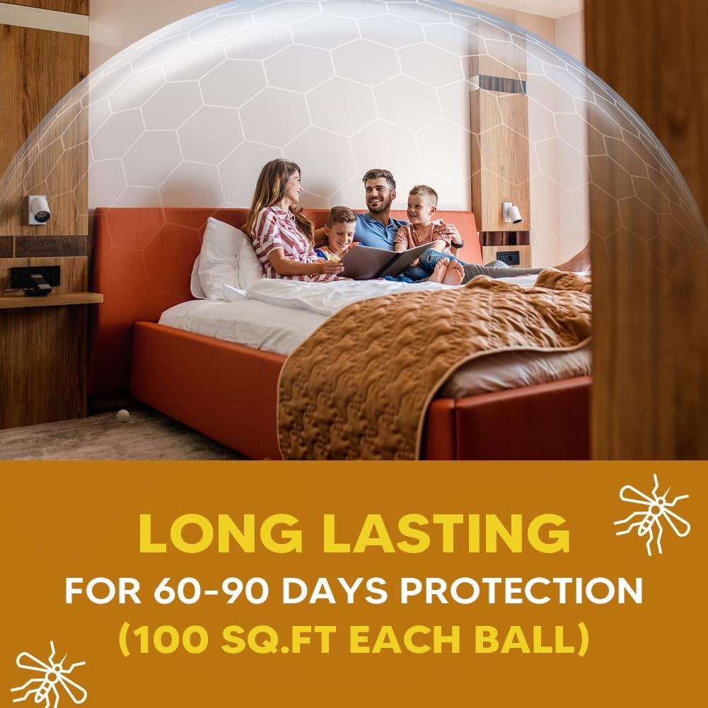 AUDQQM Mosquito Repellent for Patio, Indoor Mosquito Repellent Balls, Mosquito Control for Garage, Outdoor Yard Mosquitoes Deterrent, Mosquitoes Repellant for Room, Keep Mosquito Away for Travel-8P