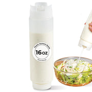 Restaurantware 16oz. FIFO Inverted Plastic Squeeze Bottle with Refill and Dispensing Lids - First In First Out - Perfect for Restaurants Catering and Food Trucks - 1ct box