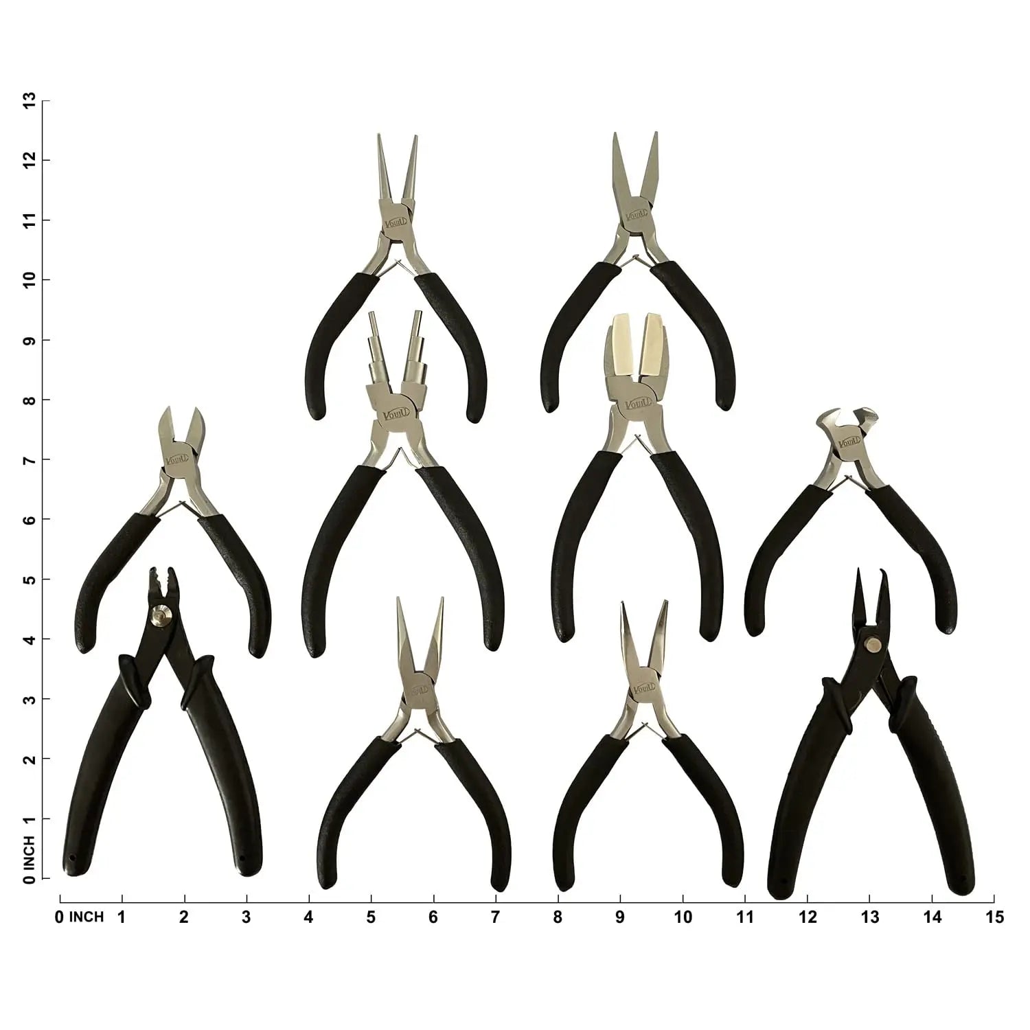 vouiu 10-Piece Jewelry Pliers Set Jewelry Making Tools